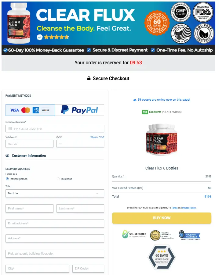 Clear Flux-Secure-Checkout